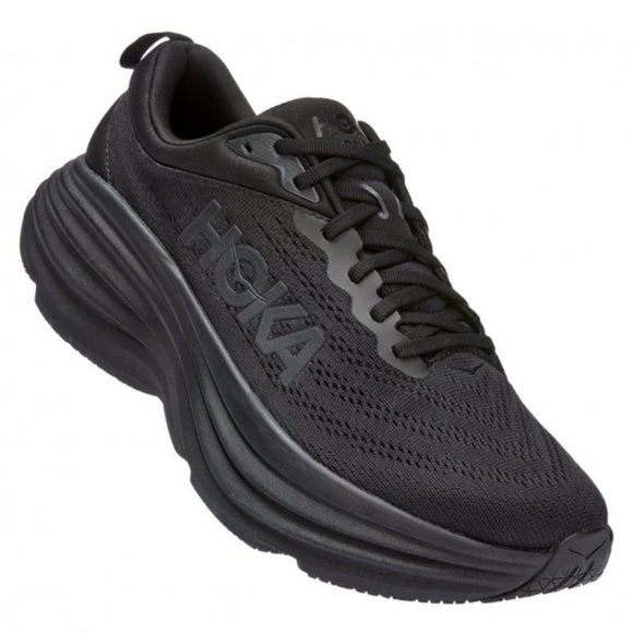 HOKA Men\'s Bondi 8 Black Lightweight Running Shoes 8D main image 5